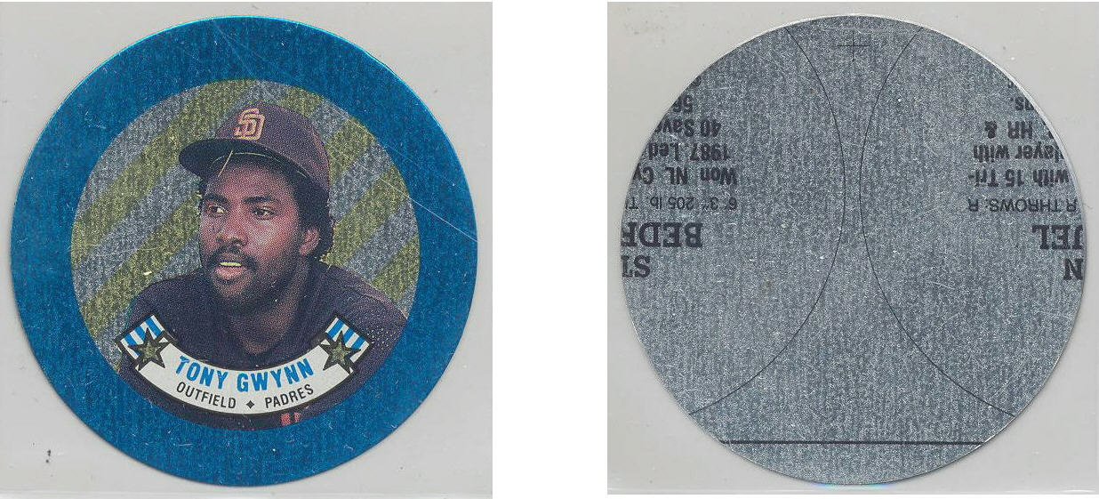1988 Topps Baseball Coins Metal Proof Discs 036 Tony Gwynn